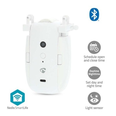 SmartLife Curtain Robot I Rail / U Rail | Cortinas / Drapes | Alimentado por bateria / Alimentado por USB | 4000 mAh | Bluetooth® | Branco SmartLife Curtain Robot I Rail / U Rail | Cortinas / Drapes | Alimentado por bateria / Alimentado por USB | 4000 mAh | Bluetooth® | Branco