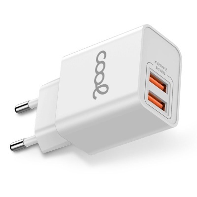 Cool | Carregador de corrente para iPhone COOL 2 x USB + Cabo Lightning 1,2m (2,4 Amp)