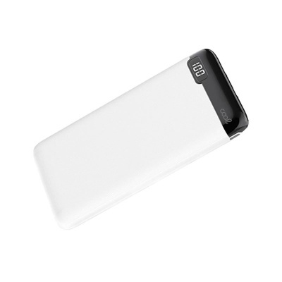 Cool | Bateria Externa Power Bank 10,000 mAh (2 x usb / 2A) Slim Branco
