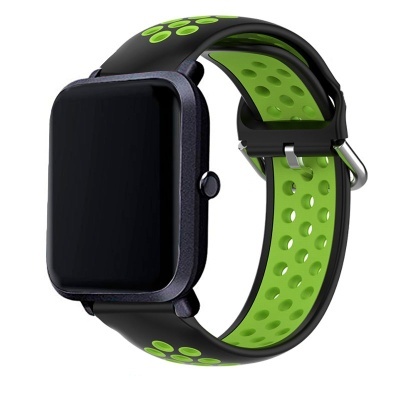 Cool | Pulseira Universal 20mm Amazfit Bip/GTS/Bip Lite/Huawei/Samsung/COOL Oslo Rubber Preto/Verde