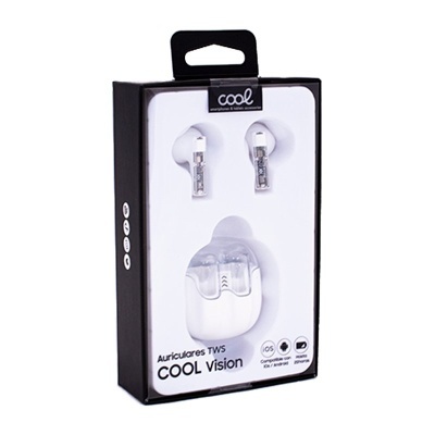 Cool | Fones de ouvido Bluetooth estéreo Dual Pod Earbuds COOL Vision Branco