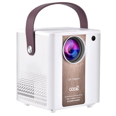 Cool | Projetor compacto Alto-falante integrado + HDMI/SD/USB + Espelho Wifi COOL Rainbow 3000 Lumens Branco