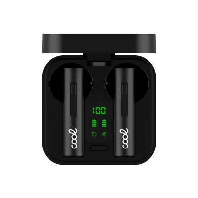 Cool | Auriculares estéreo Bluetooth Dual Pod sem fio TWS COOL Solar Preto Cool | Auriculares estéreo Bluetooth Dual Pod sem fio TWS COOL Solar Preto