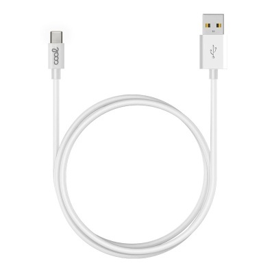 Cool | Cabo USB compatível universal TYPE-C (3 metros) Branco 2,4 Amp