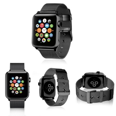 Cool | Pulseira COOL p/ Apple Watch Series 1 / 2 / 3 / 4 / 5 / 6 / 7 / 8 / SE (42 / 44 / 45 mm) Metal Black