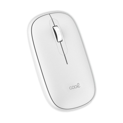 Cool | Rato Silencioso Sem Fios 2 em 1 (Bluetooth + Adaptador USB) COOL Slim Branco