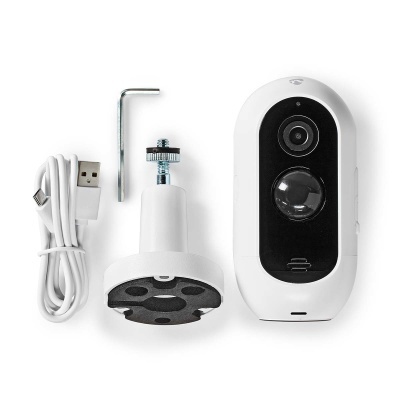 Nedis | Câmara de exterior SmartLife | Wi-Fi | Full HD 1080p | IP65 | Com sensor de movimento | Visão nocturna | Branco