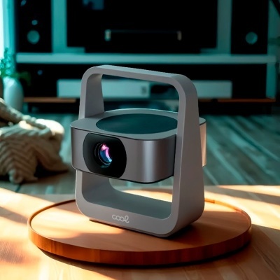 Projetor compacto 3500 lúmenes COOL Onix Altifalante integrado + HDMI / USB + Wi-Fi Mirror (cinza)