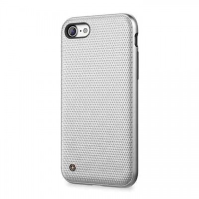 Capa cinza texturizada para smartphone com abertura para câmara