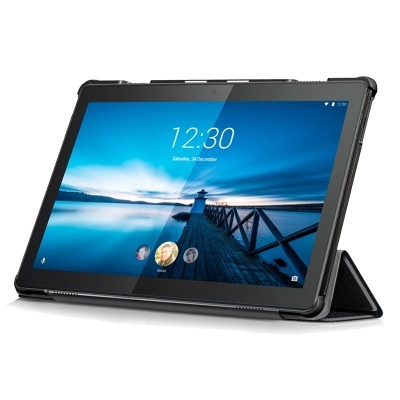 Cool | Capa para Lenovo Tab M10 Couro liso preto 10,1 polegadas