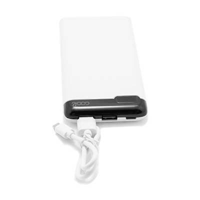 Cool | Bateria Externa Power Bank 10,000 mAh (2 x usb / 2A) Slim Branco