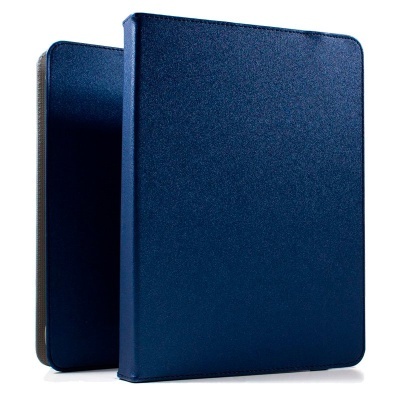 Capa protetora azul escura para tablet com textura sintética