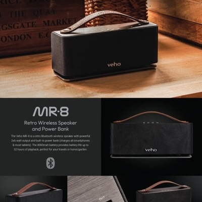 Veho | Coluna Bluetooth 360º MR-8