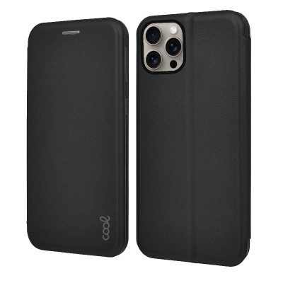 Cool | Capa com abertura lateral para iPhone 15 Pro Max Elegance Preto