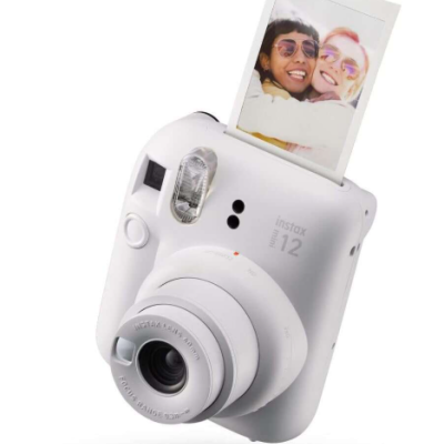 Câmara Instantânea Fujifilm Instax Mini 12 Branco – Estilo Minimalista, Emoções em Tempo Real