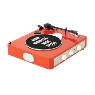 Gira-Discos Brad Retro MKII Tangerine – Design Vintage, Som Autêntico