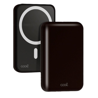 Cool |  Bateria Externa Universal MAGNÉTICA Power Bank Qi 5000 mAh COOL Preto Cool |  Bateria Externa Universal MAGNÉTICA Power Bank Qi 5000 mAh COOL Preto