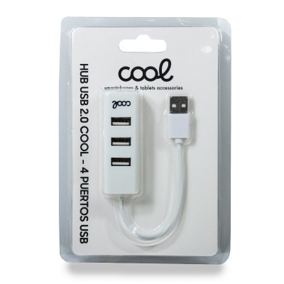 Cool | Universal USB 2.0 Hub 4 portas USB Branco