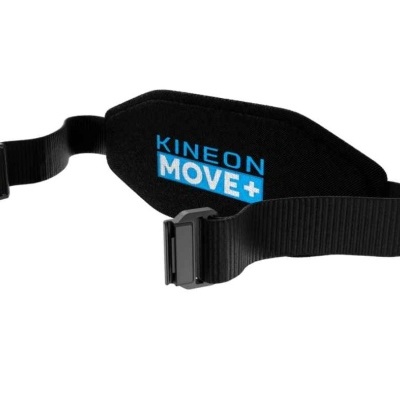 Cinto ajustável preto com texto KINEON MOVE+