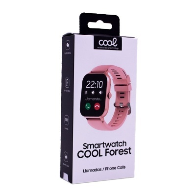 Cool | Smartwatch COOL Forest Silicone Rosa (Chamadas, Desporto, Sono, Câmera)