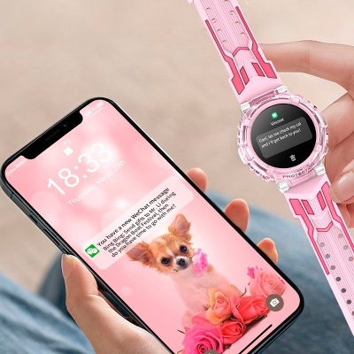 Smartwatch COOL Clever Silicone Rosa (Chamadas, Desporto, Saúde)
