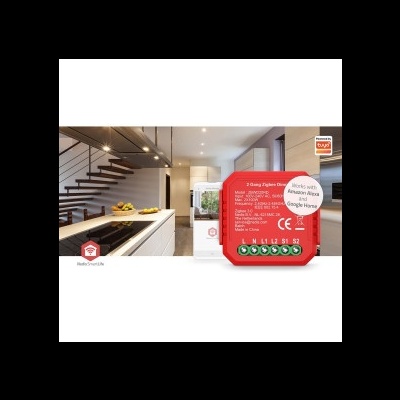 Módulo integrado SmartLife Dimmer duplo Triac | Zigbee 3.0 | 2x100 W | Ligação por terminal | Aplicação disponível para: Android™ / IOS