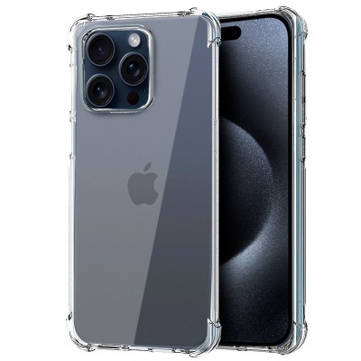 Telemóvel Apple iPhone com capa protetora transparente