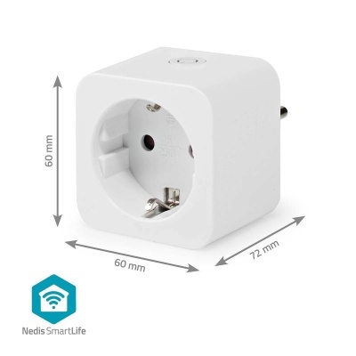 Nedis | 3 x Tomadas Inteligentes SmartLife  SmartLife | Wi-Fi | Power meter | 3680 W | Type F (CEE 7/3) | 0 - 55 °C | Android™ / IOS | Branco