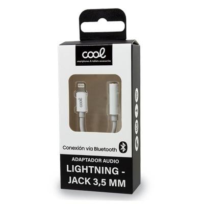 Cool | Adaptador Lightning Connector para Jack de 3,5 mm (Bluetooth) Universal COOL Cool | Adaptador Lightning Connector para Jack de 3,5 mm (Bluetooth) Universal COOL