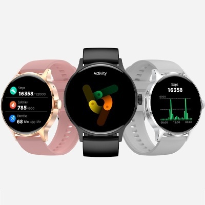 Smartwatch COOL Iris Silicone Cinza (AMOLED, Chamadas, Esporte, Saúde)