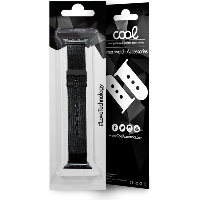 Cool | Pulseira COOL p/ Apple Watch Series 1 / 2 / 3 / 4 / 5 / 6 / 7 / 8 / SE (42 / 44 / 45 mm) Metal Black