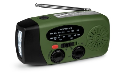 Rádio Thomson RT260 - Lanterna de emergência - Função Powerbank - Cor verde