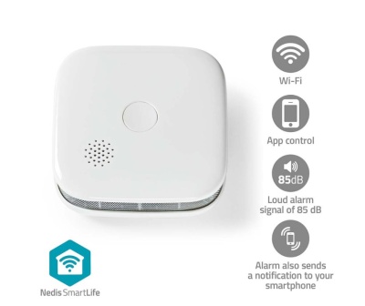 Detector de fumo SmartLife Wi-Fi | Alimentado por baterias