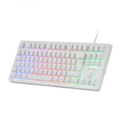 Mars Gaming MK023 Gaming Keyboard - Tecnologia H-Mech RED - Iluminação LED FRGB - Branco