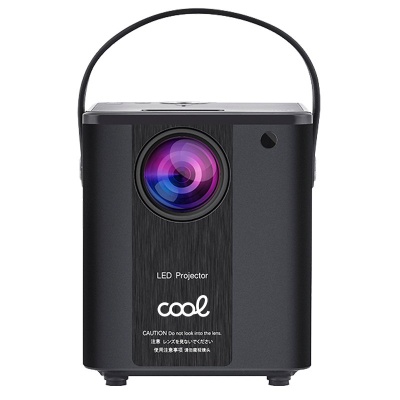 Cool | Projetor compacto Alto-falante integrado + HDMI/SD/USB + Espelho Wifi COOL Rainbow 3000 Lumens Preto