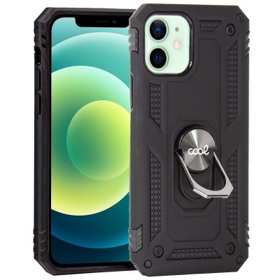 Capa COOL para iPhone 12/12 Pro Hard Ring Preto