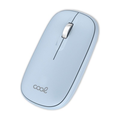 Cool | Rato Silencioso Sem Fios 2 em 1 (Bluetooth + Adaptador USB) COOL Slim Azul