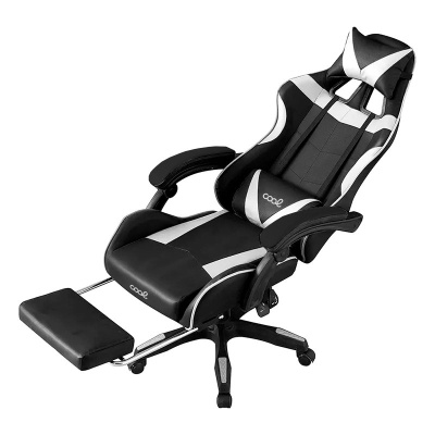 Cadeira Gaming Premium COOL Rest Preto-Branco (Apoio pes)