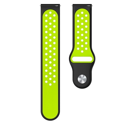 Cool | Pulseira Universal 22mm Amazfit GTR / Stratos / Huawei / Samsung / COOL Elite Rubber Preto/Verde