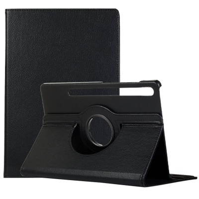 Cool | Capa para Samsung Galaxy Tab S7 FE em couro sintético liso preto 12,4 polegadas