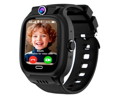 Smartwatch COOL Kids 4G GPS Silicone Preto (Localização, Videochamadas, SIM)