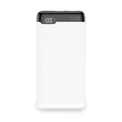 Cool | Bateria Externa Power Bank 10,000 mAh (2 x usb / 2A) Slim Branco