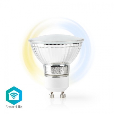 Nedis | Lâmpada LED SmartLife | Wi-Fi | GU10 | 400 lm | 5W | Branco Quente / Branco Frio | 2700 - 6500 K | A+ | Android ™ e iOS | Diâmetro: 50 mm | PAR16
