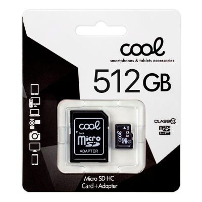 Cool | Cartão de Memória Micro SD com Adapt. x512 GB (Classe 10)