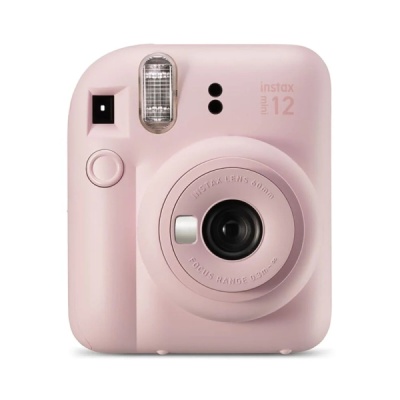 Câmara Instantânea Fujifilm Instax Mini 12 Rosa – Selfies, Diversão e Memórias Instantâneas