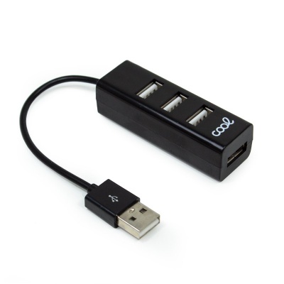 Cool | Universal USB 2.0 Hub 4 portas USB Preto