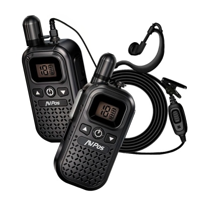 Walkie Talkie - 16 canais - 446 MHz - USB-C - Autonomia até 18h - AVPos AVP-COMM-X25