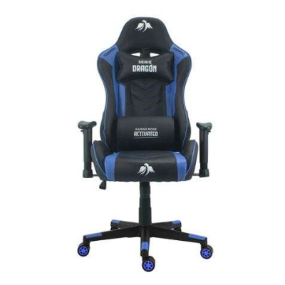 Cadeira Gaming Premium Cromad Dragon Series - Azul e Preto