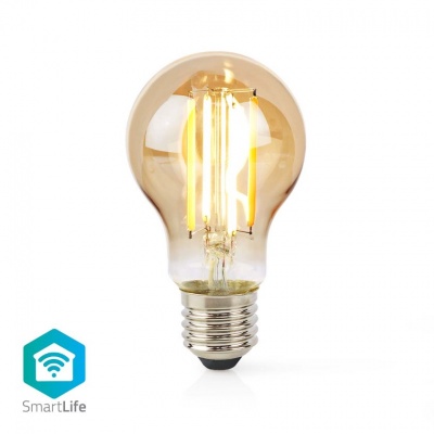 Nedis | Lâmpada de filamento LED SmartLife | Wi-Fi | E27 | 806 lm | 7W | Branco Quente | 1800 - 3000K | Vidro | Android™/IOS | Bulb