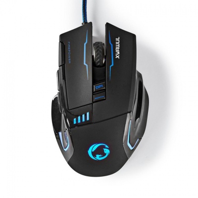 Nedis | Rato Gaming XYAWUL com Fio | DPI: 800 / 1600 / 2400 / 4000 dpi | Número de botões: 8 | Mão Direita | 1.50 m | LED